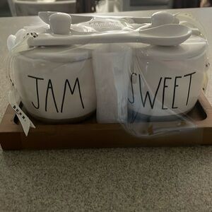 Rae dunn jam jelly jars